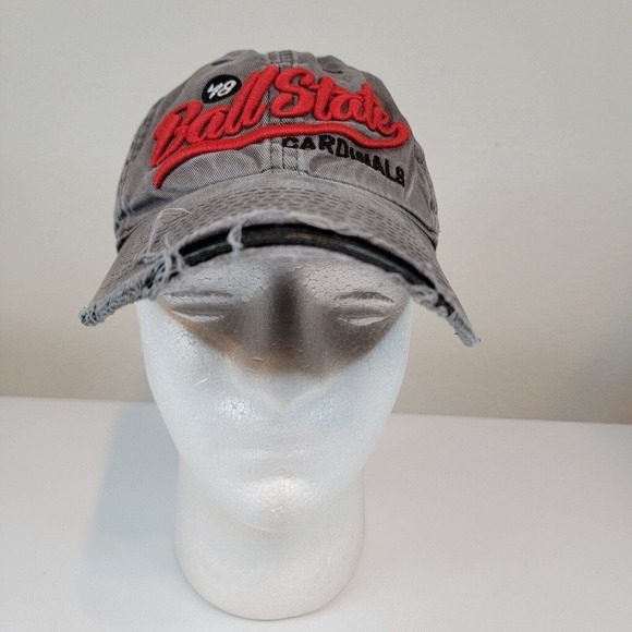 Ball State University Cardinals Legacy Strapback Adjustable Hat Cap‎ Distressed - Picture 1 of 11